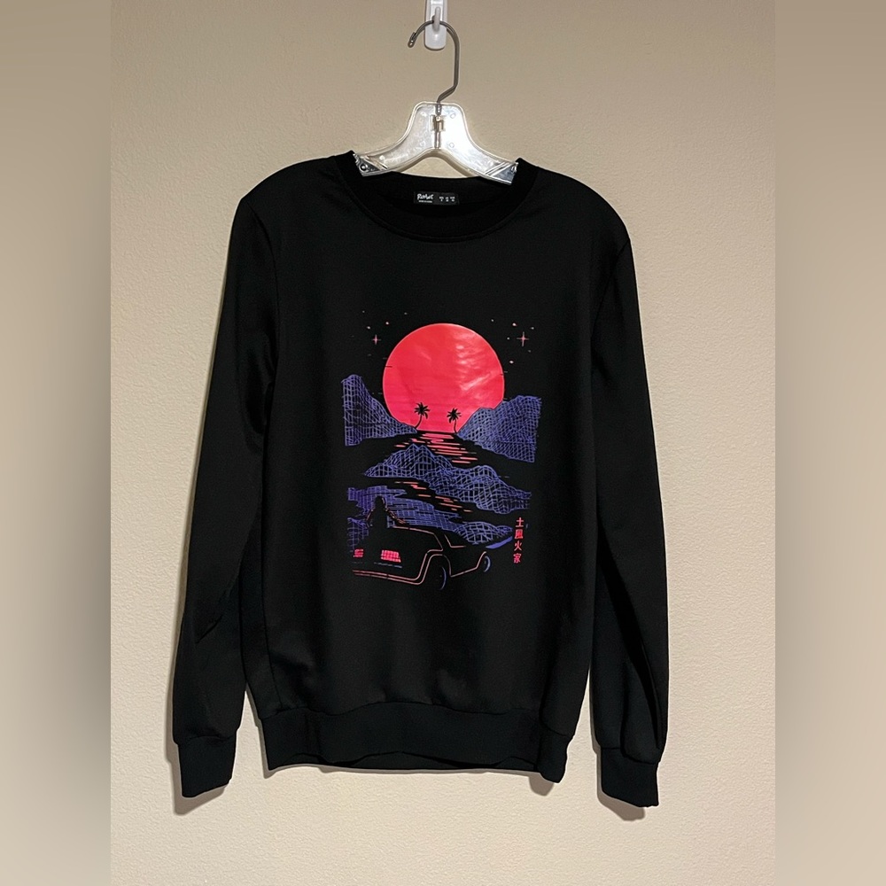 ROMWE Graphic Black Long Sleeve